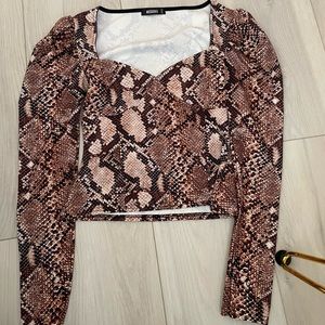 Snake print top